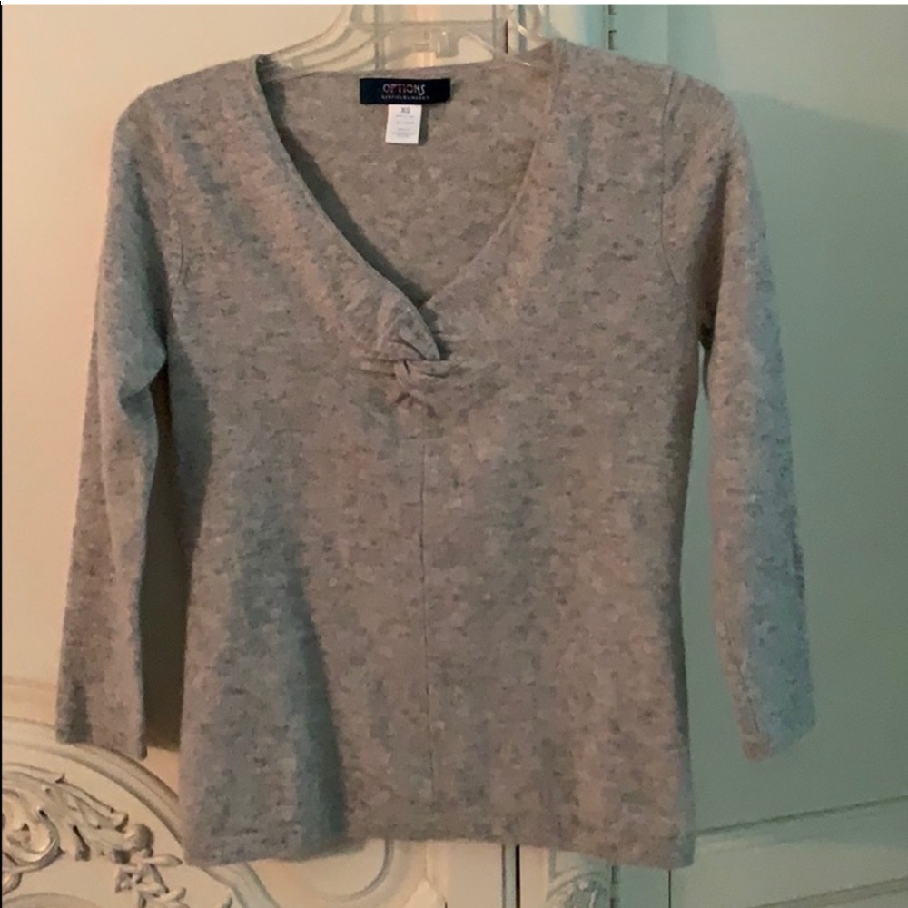 GARFIELD & MARKS OPTIONS CASHMERE 3/4 sleeve sweater